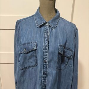 Talbots Classic Blue Chambray Shirt